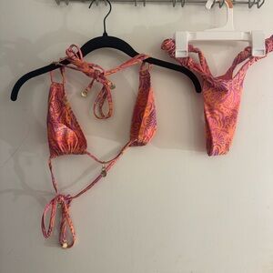 Kulani Kinis Swirl Pink and Orange Bikini
